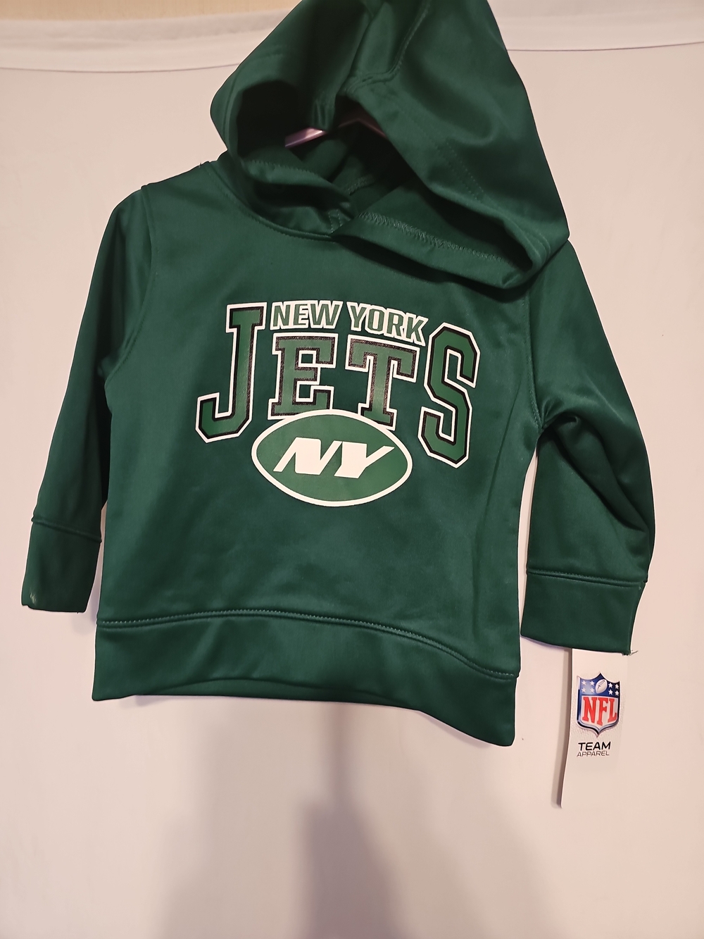 Toddler~ Size~ 18M Team Apparel New York Jets Green Kids Hoodie with White Logo